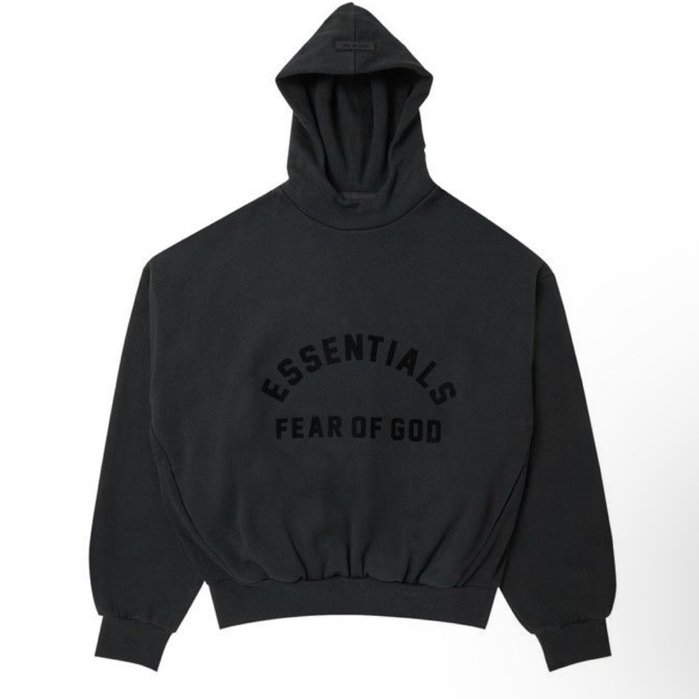 Fear of God Essentials ‘Jet Black’ Hoodie and Joggers Set- Small